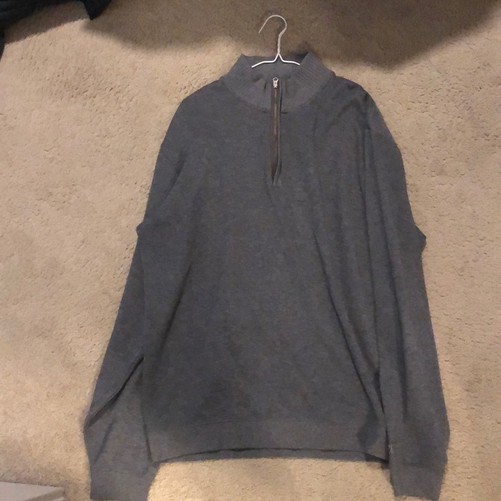 Quarter Zip Gray Sweater